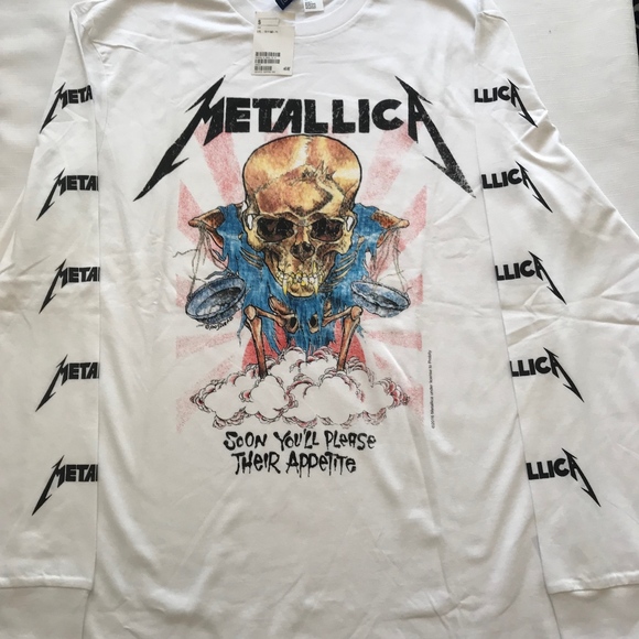 H&M METALLICA Long Sleeve T-shirt NEW M, L, XL - Picture 3 of 8